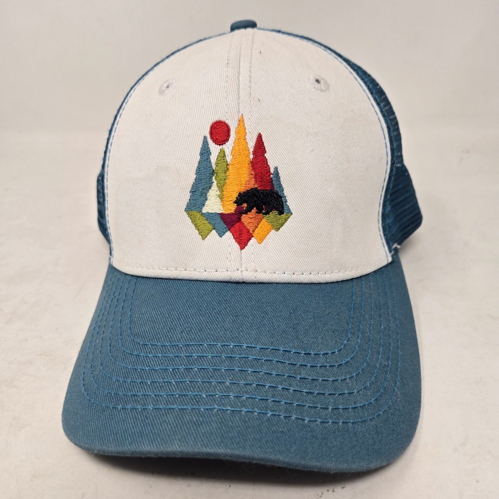 Blue 84‎ Colorado Est 1876 Trucker Hat Mesh Snapback Teal White Embroidered Cap